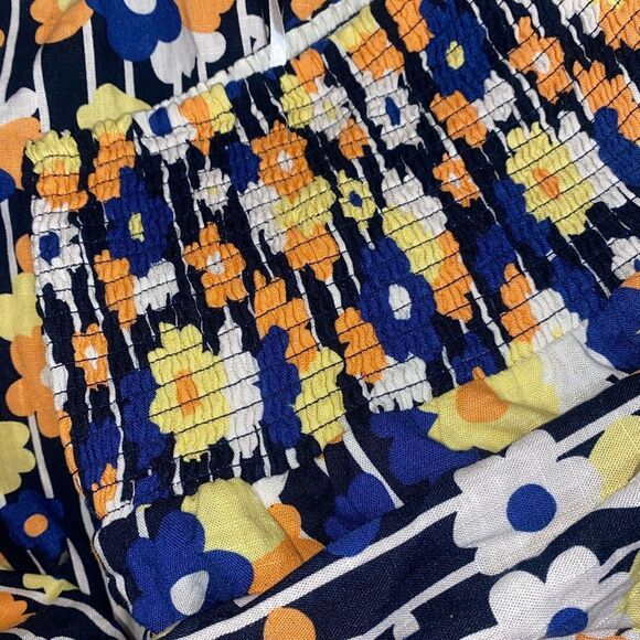 MODCLOTH Plus Size 3X Halter Pin Up Style Retro Floral Linen Jumpsuit - Picture 7 of 8